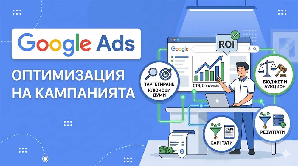 Как се оптимизира Google Ads кампания – подробно ръководство с примери