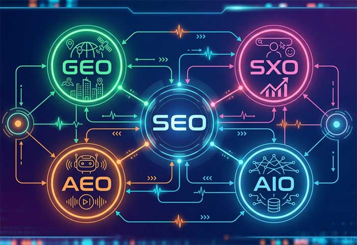 GEO, SXO, AEO, AIO и връзката със SEO оптимизацията